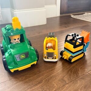 John Deere Duplo Lego Kids Construction Toy Set - Green, Yellow, Black
